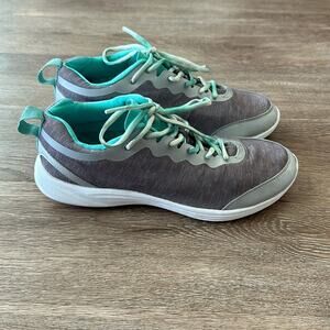 Vionic Agile Fyn Athletic Shoes Grey & Teal Size 10